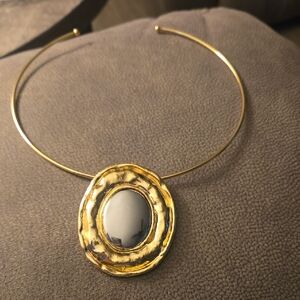 Elegant Gold and Silver Pendant Necklace